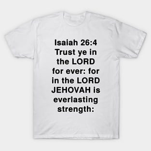 Isaiah 26:3  King James Version (KJV) Bible Verse Typography T-Shirt